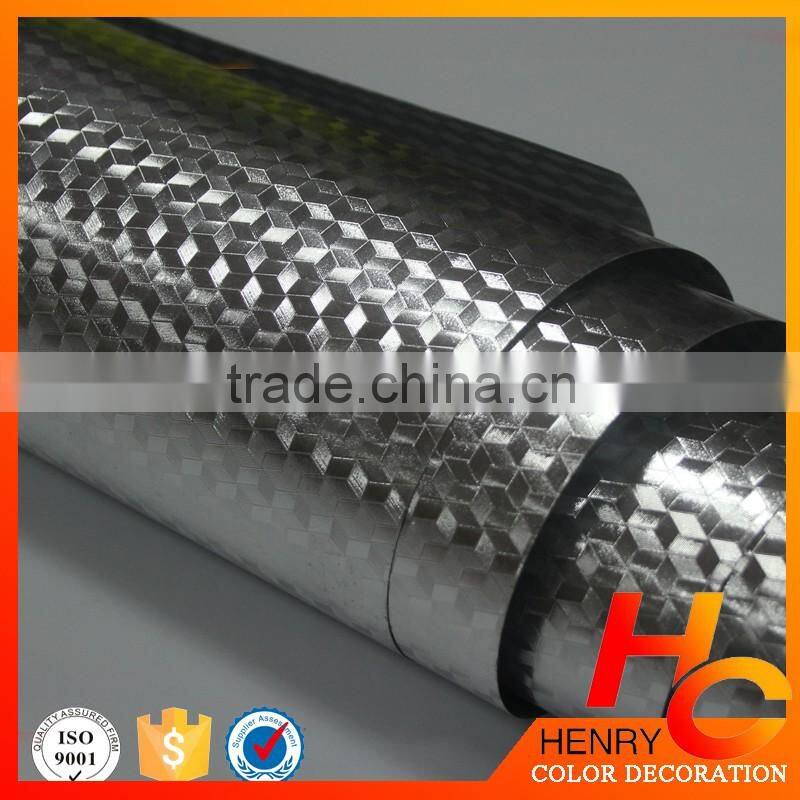 Good quality metallic self adhesive silver metallized PVC film for decoration