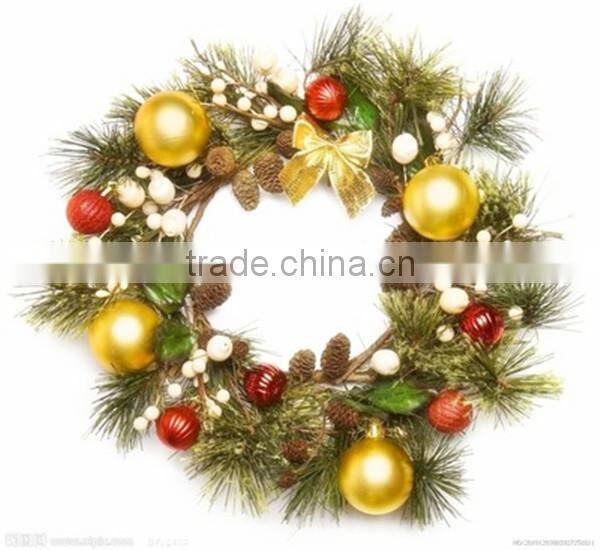 2015 New Design 120cm Artificial Christmas Gift Xmas Wreath WITH Three Sets