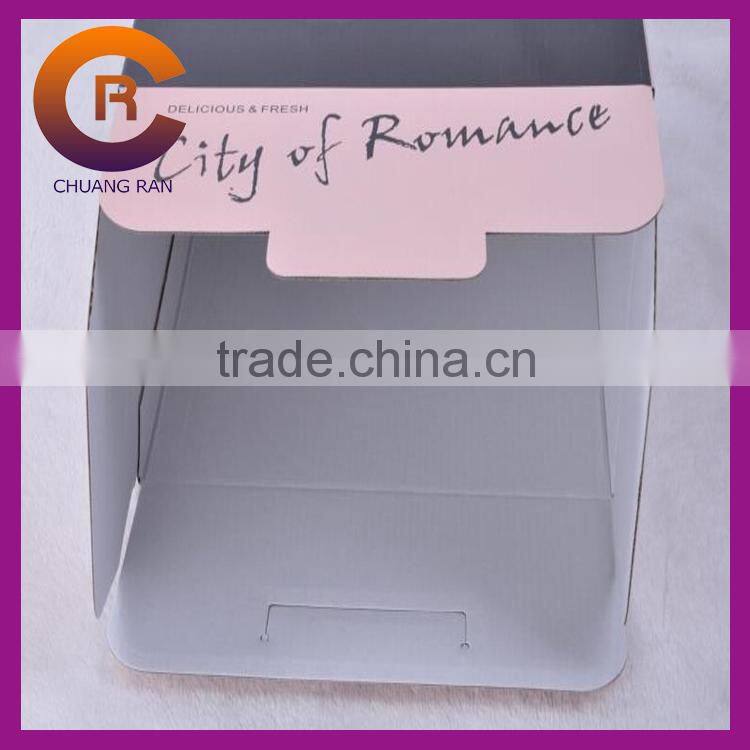 Strong corrugated paper printed custom decorative cake boxes