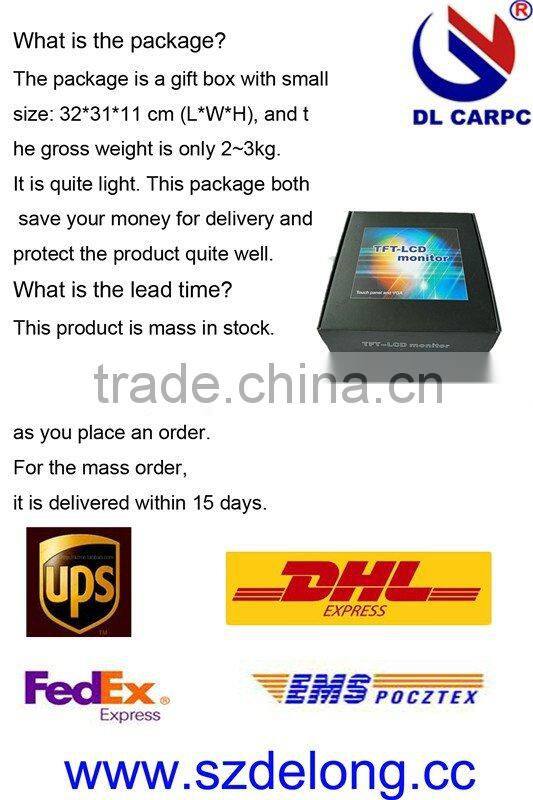 7" LCD touch VGA, AV,Rearview Bus Monitor