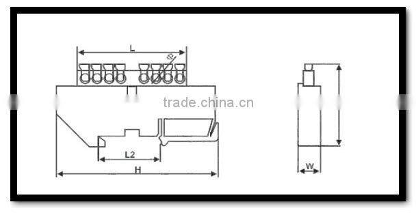 din-rail terminal 8p