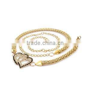 2014 China jewelry heart diamond fake belly button piercing chains