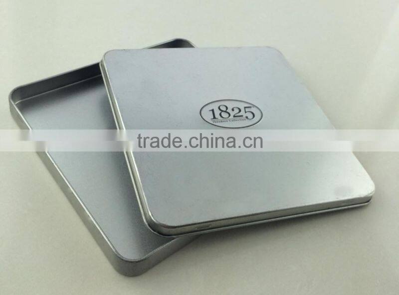 Square shaped metal tin box,tin box for cd