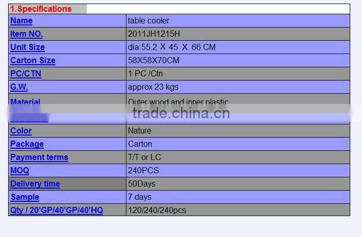 Table top wine storage
