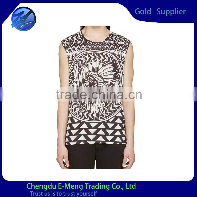 Custom Made Round Neck Men's Tank Tops Printed 2015