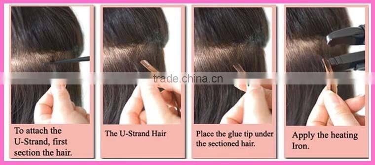 Double drawn blonde straight hair 2015 best selling keratin fusion tip 100% remy human hair extension