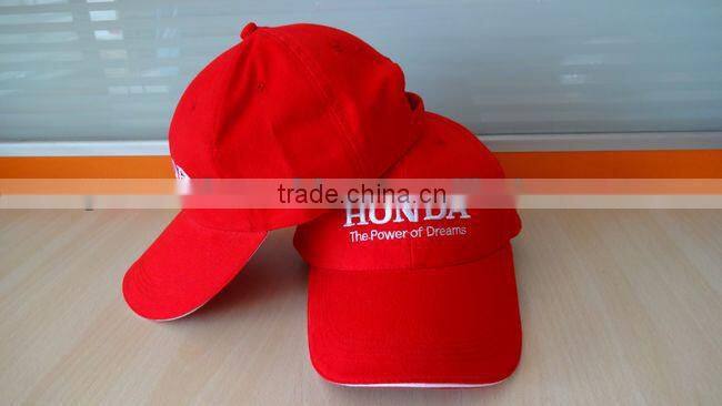 red brush cotton promotion cap for advertisment