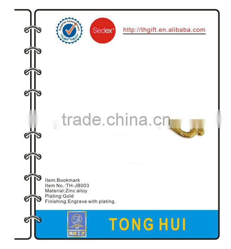 Bloom/flowers design metal bookmark with no colors