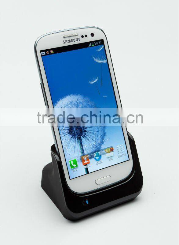desktop docking station Charger for Galaxy S3 I9300 Cradle in Hot Selling Black and White