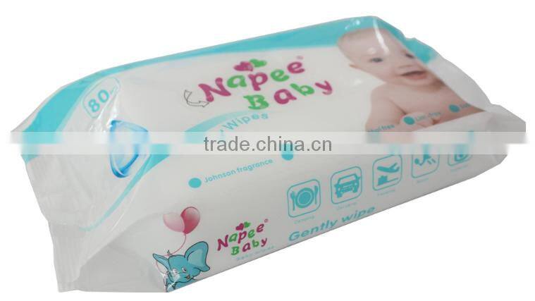 VGERGER CHINA supplier good price100% cotton purified water Baby wet wipes