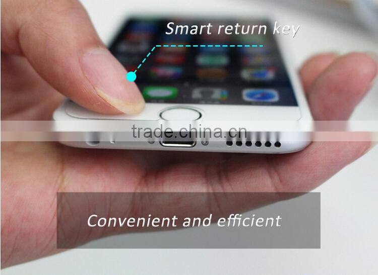 2015 creative design magic touch tempered glass screen protector for iphone 6 with smart touch back and confirm buttons
