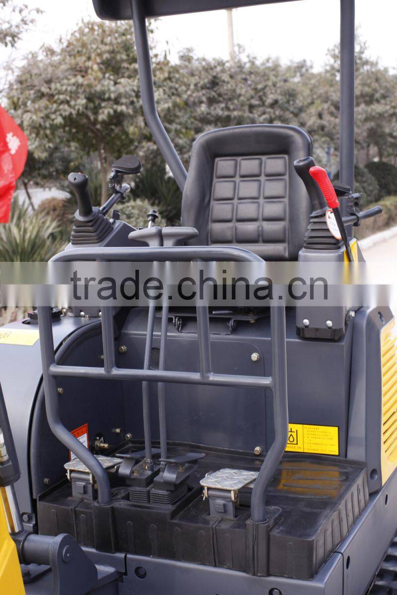 1.7ton zero swing mini excavator Tier III engine Rubber track bucket 400mm width Canopy or cabin