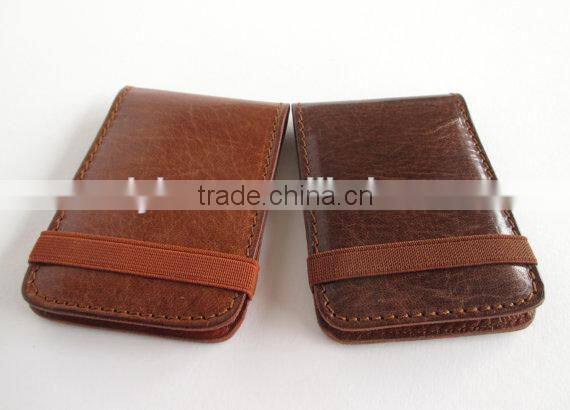 high quality mens name card holder business leather credit card case