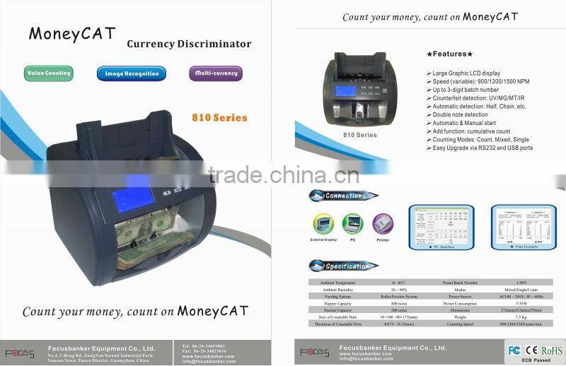 Mixed Notes Currency Counter/Money Counter/Bill Counter with UV,MG/MT,IR Fake Note Detection for USD&Swiss Franc(CHF)