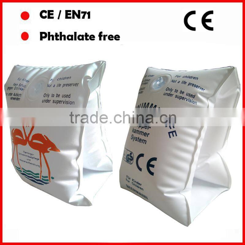 Pretty printed inflatable swimming armrings for kids inflatable armbands