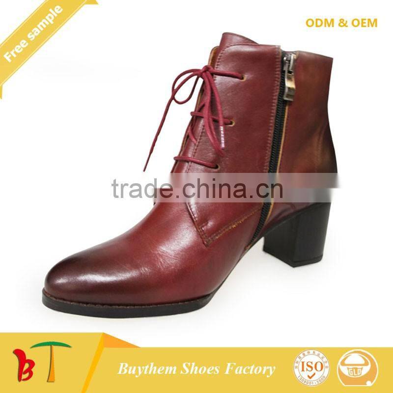 2015 newest style women ankle boot lower heel for women comfortable beautiful women boot