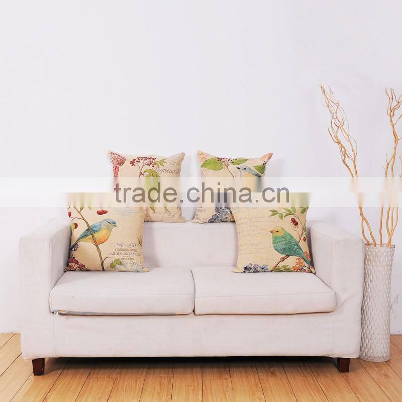 PLUS Polyester / cotton material and woven technics custom printed pillow cases