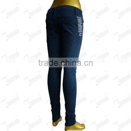 Lady's Denim Jeans JS10938#--Black