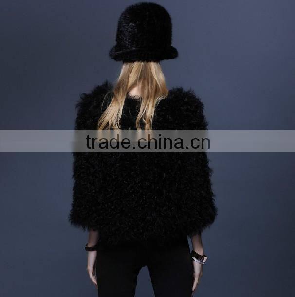 Newest Luxury Wool Fur Coats 2013 European Celebrity Fashion Unique Women Sexy Winter Coats "11"