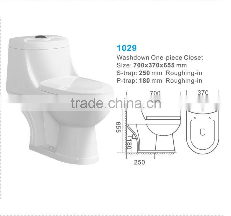 ceramic washdown one piece toilet sanitary ware toilet price