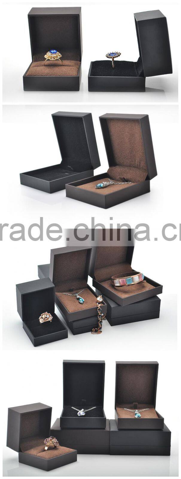 Custom Made Luxury Black Plastic Jewelry Boxes