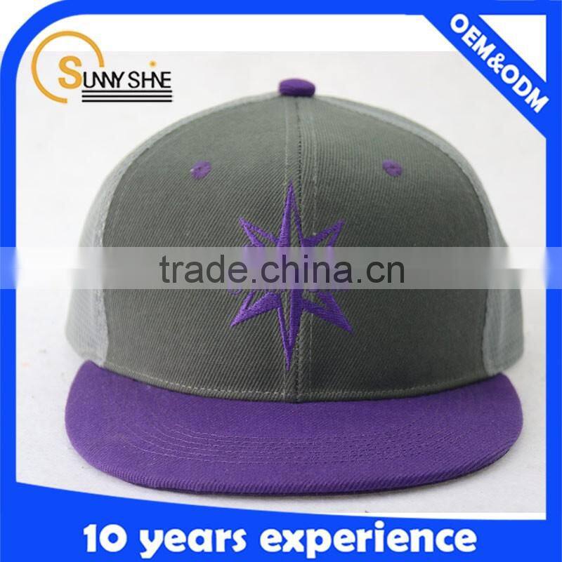 Wholesale 3D Embroidery 6 Panel Snapback Trucker Hat Custom Trucker Hat