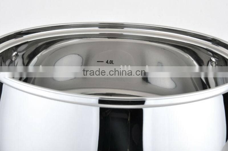 Chuangdong satin polish 12pcs cookware set