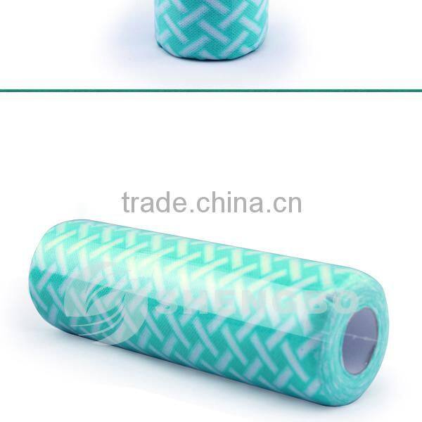 Hand clean soft towel roll 25*30cm blue green