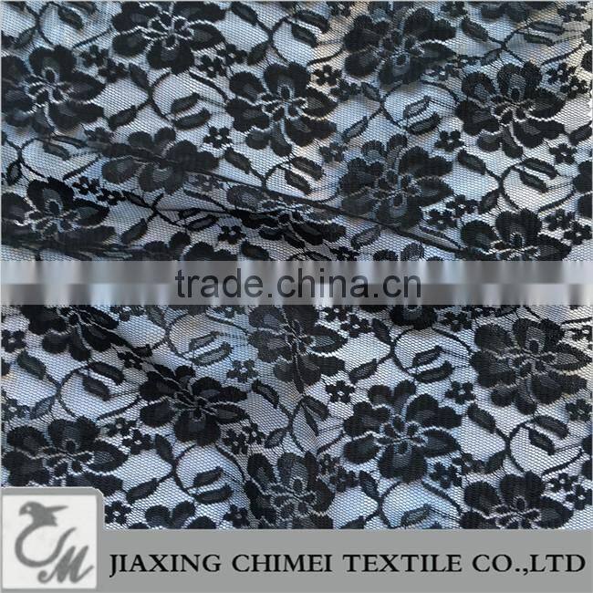 black net lace fabric