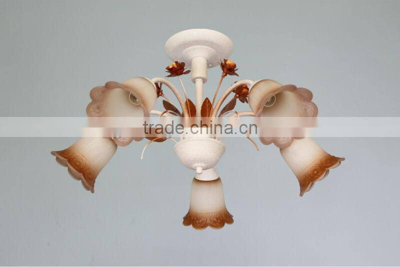 Antique zhongshan newest flower lamp & glass ceiling lamp 8422-3