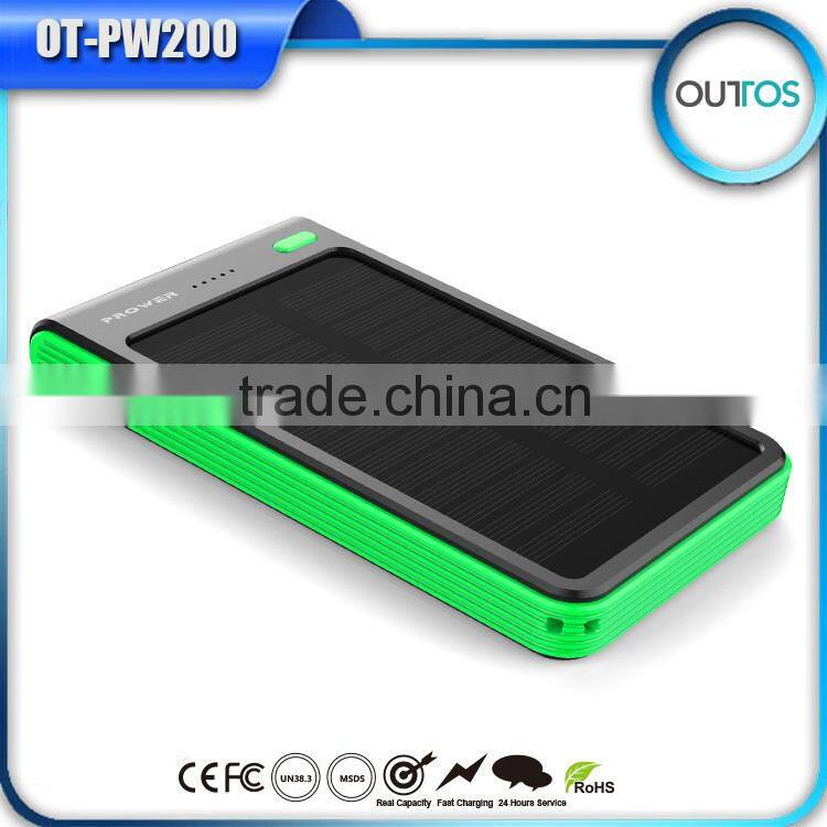 Wholesale solar cellphone charger, 6000mah solar power bank