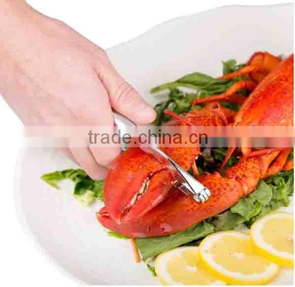 Stainless Steel Seafood Serving Set 8 Piece Included 2 Lobster Crackers ,4 Seafood Forks And 2 Condiment Sauce Cups