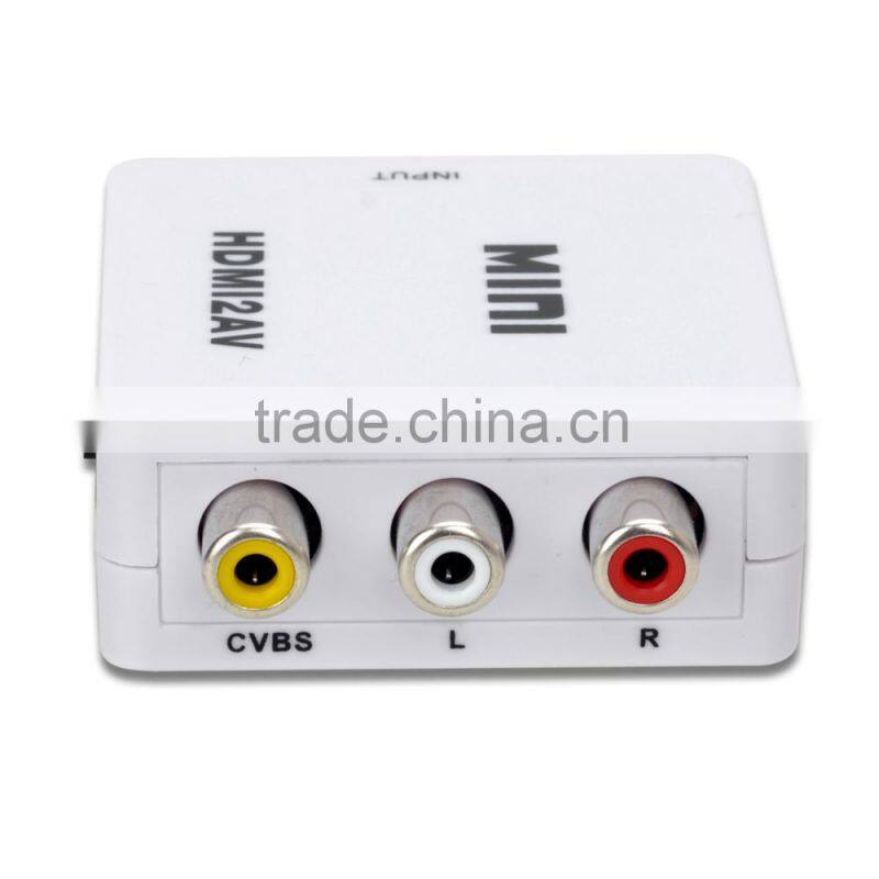 Mini 720p 1080p HD HDMI to RCA Composite Audio AV CVBS Adapter NTSC Video Converter