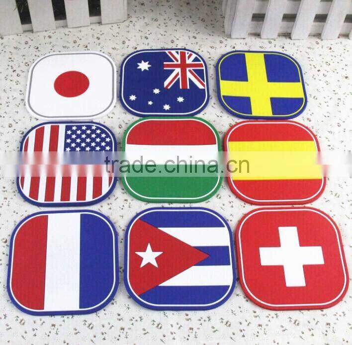 plastic soft pvc apple shape coaster