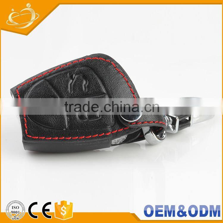 Customize new design 3 button leather protective smart car key case holder bag