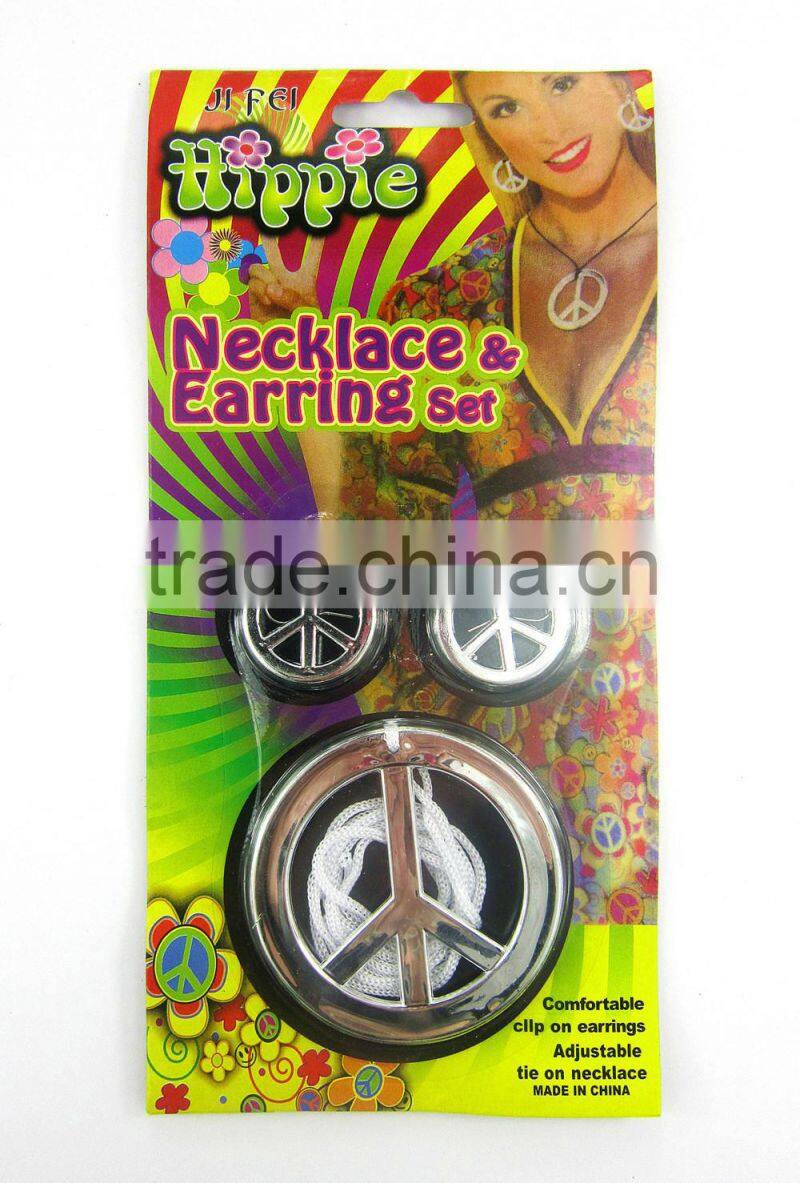 Hippy necklace and earring set