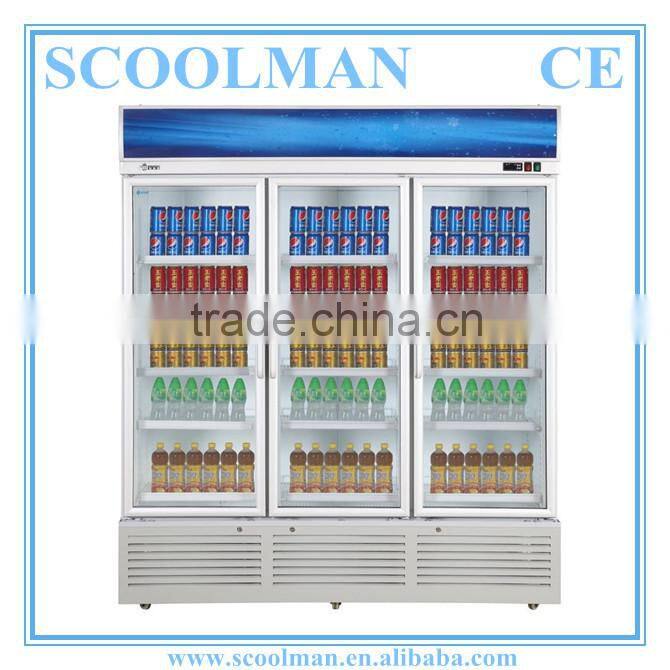 Static Cool Three Glass Door Drink Fridge