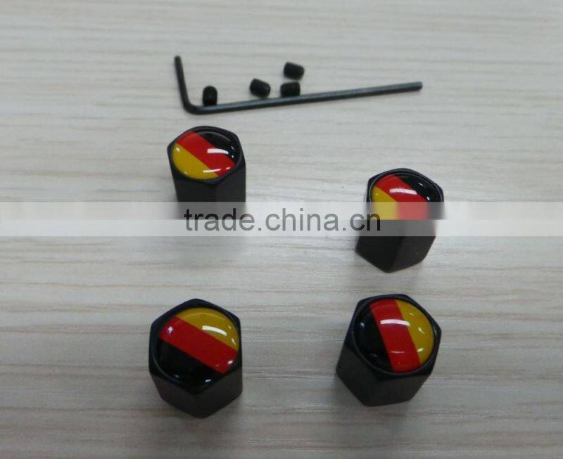 Anti-theft Car Logo Tire Valve Stem Cover Tyre Dust Caps With Lock