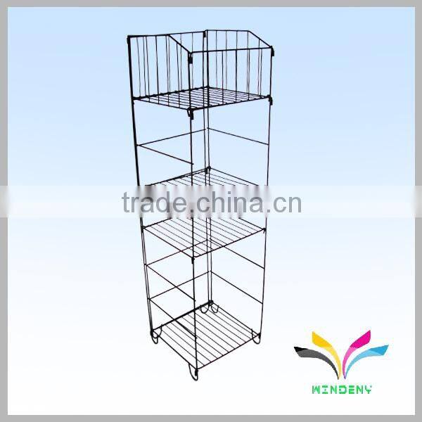 High Quality Factory Customize Wire Metal 4 tiers mineral water rack