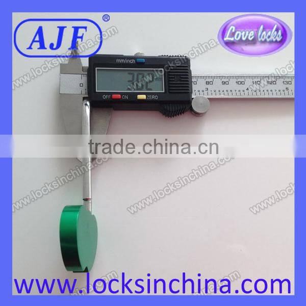 AJF new arrival only manufacturer long hook aluminium different color double heart padlock