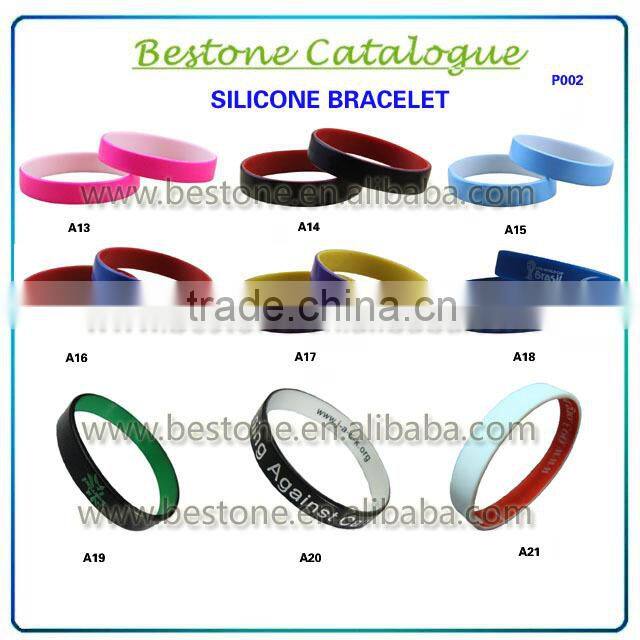 2015 the newest Silicone Bracelet silicone titanium pain relief sports bracelet