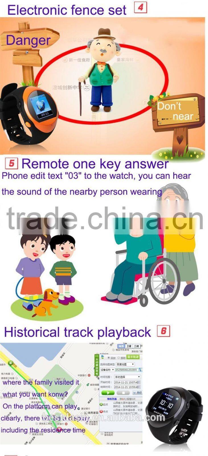 G88 kids tracking watch Screen 1.44 inch color touch screen(128*128) kids gps smart watch Pedometer Amount of exercise