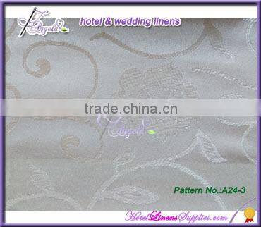 square 90" * 90" poly jacquard tablecloths with floral pattern for table decorations in wedding events