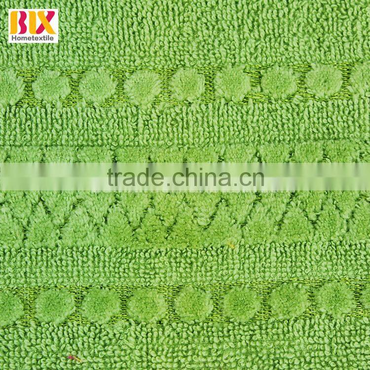 Cheap Wholesale 100% cotton hand terry towel, green color towel