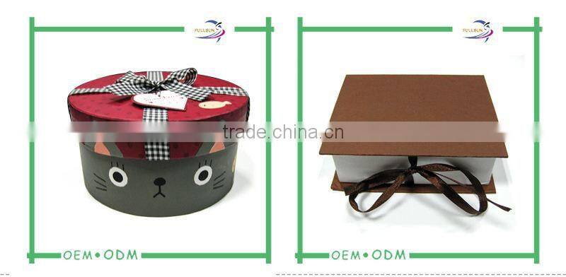 plain black paper gift boxes for candle with lid china made