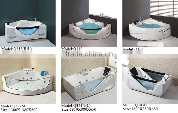 Jacuzzy whirlpool bathtub with solid wood baninet for five star hotels