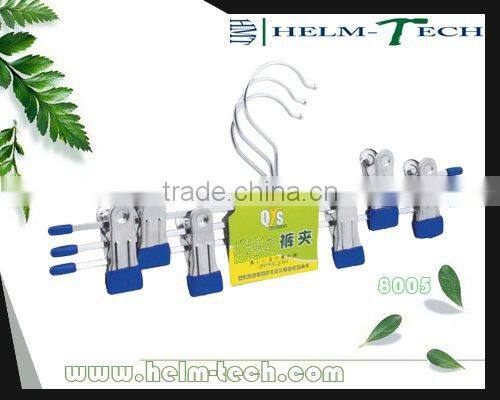 Anti-slip metal pants hanger with pegs