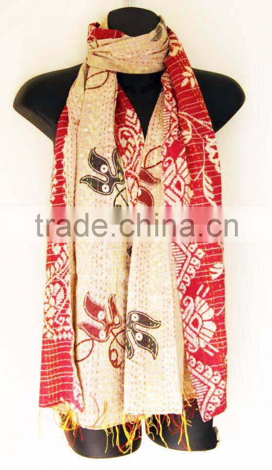 Girl's Neck Wrap / Clutch hang Stole /Kantha Stole