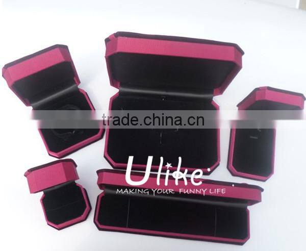 velvet jewelry ring gift box with bowknot velvet necklace gift boxes