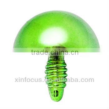 Green Anodized Titanium Dome Dermal Top body piercing accessories